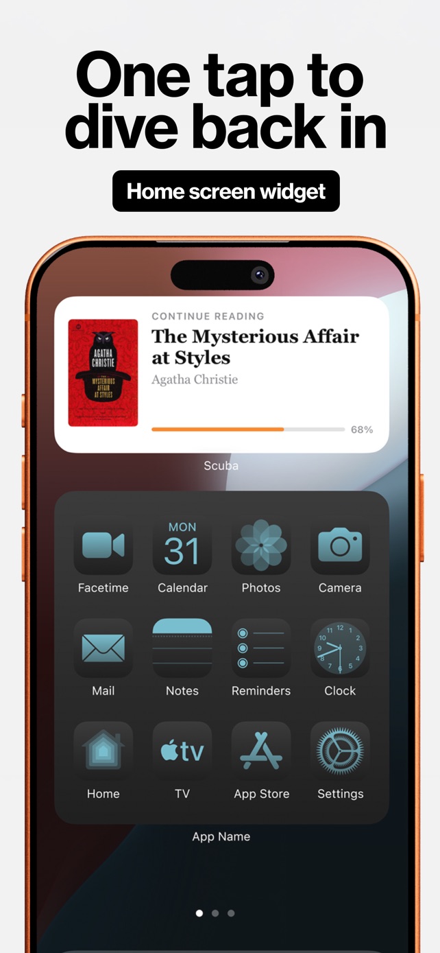 Scuba screen: one tap to dive back in with the Home Screen widget