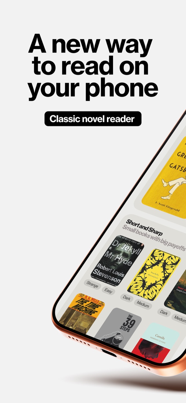 Scuba screen: a new way to read on your phone, classic novel reader