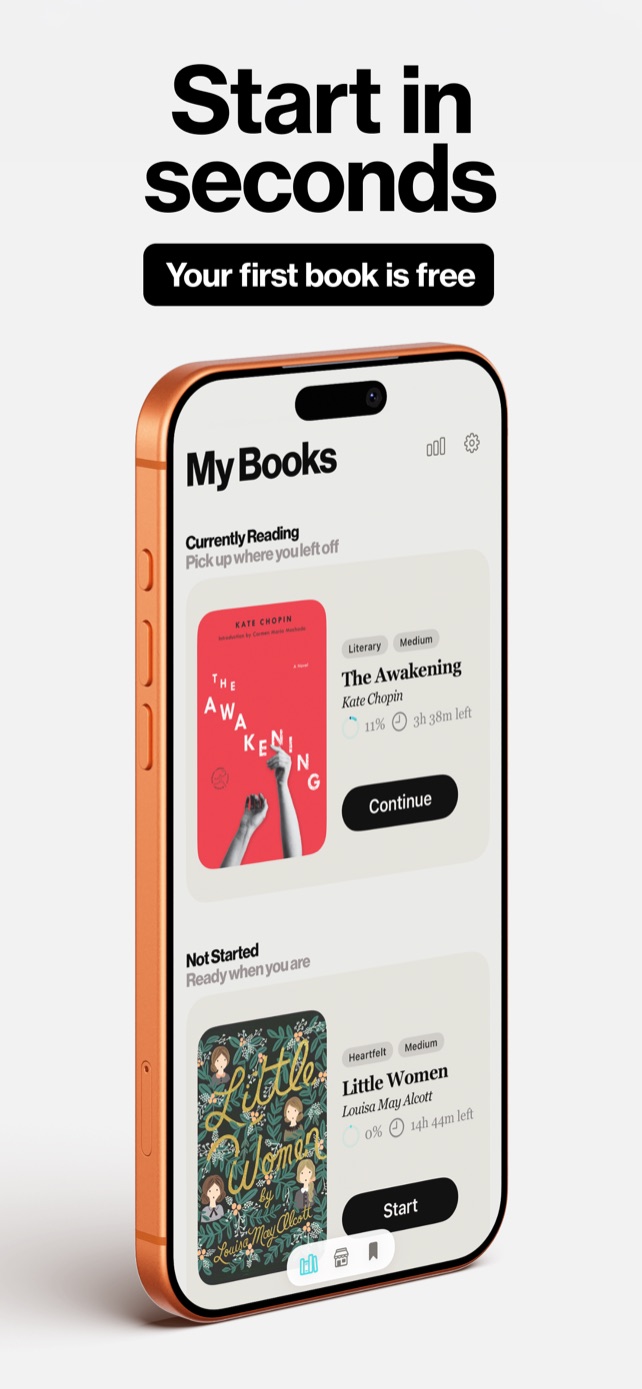 Scuba screen: start in seconds, your first book is free